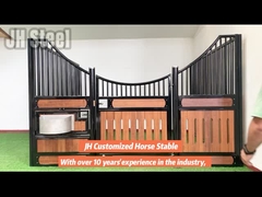 बार्न एंथ्रासाइट पोर्टेबल लकड़ी के घोड़े की स्थिर दरवाजा 10 फीट 12 फीट हेन दरवाजा के साथ