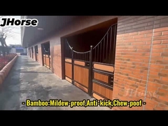 लंबे जीवन JH ब्रांड घोड़ा स्थिर बॉक्स घोड़ा स्टाल सामने बांस लकड़ी के साथ दरवाजे