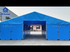 पोर्टेबल मेटल हॉर्स स्टॉल बॉक्स आउटडोर हॉर्स स्थिर आश्रय पीवीसी बोर्ड से भरा हुआ सामने का पैनल शेड के साथ