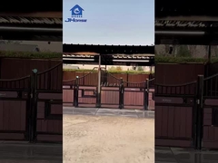 पीई भरने वाली लकड़ी के प्रकार और बांस की सतह उपचार के साथ जस्ती घोड़े के स्टाल फ्रंट