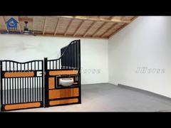 पूरी तरह से वेल्डेड स्टील हॉर्स स्टेबल, बांस / पाइन इन्फिल गैल्वेनाइज्ड हॉर्स स्टॉल